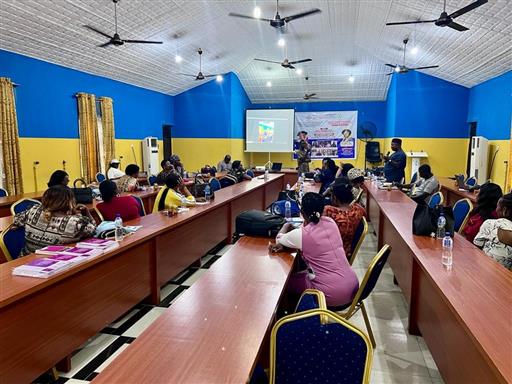 The Director of African Centre for Leadership, Strategy and Development, Mr. Monday Osasah addressing participants at the technical session of a two-day maiden conference for Gender Directors in Nigerian Universities held in Abraka, Delta State from 