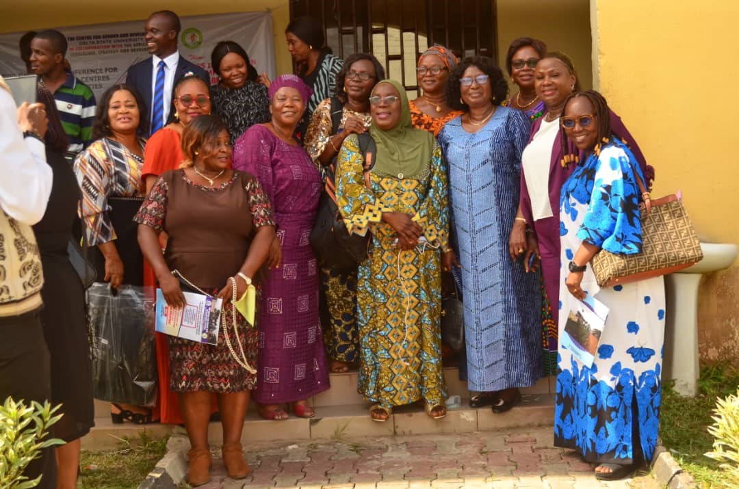 Group photograph of Director of Gender Centres in Nigerian Universities at a two-day maiden conference for Gender Directors in Nigerian Universities held in Abraka, Delta State from November 20th to 23rd, 2023.