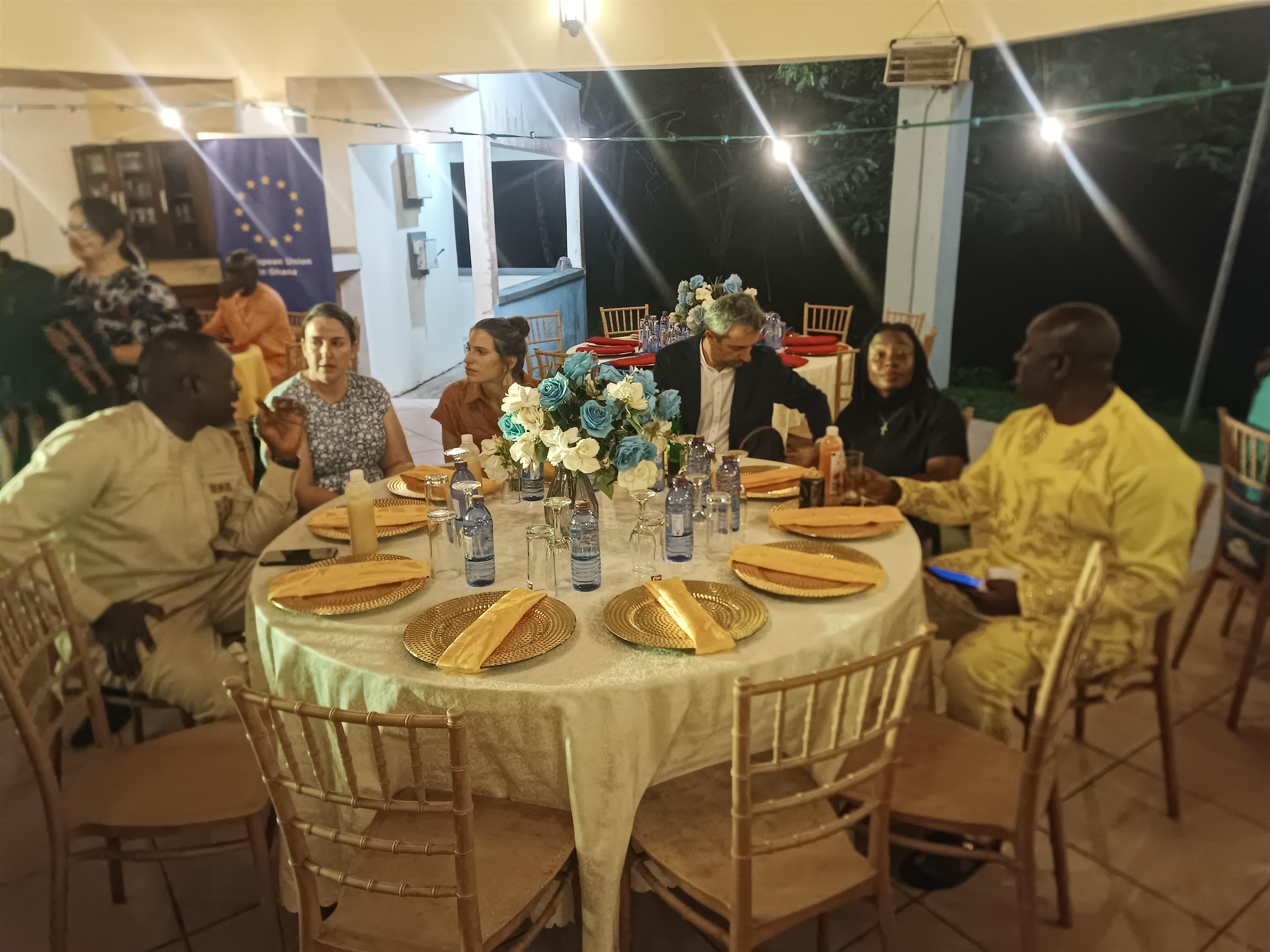 Welcome dinner at the University of Cape Coast VC